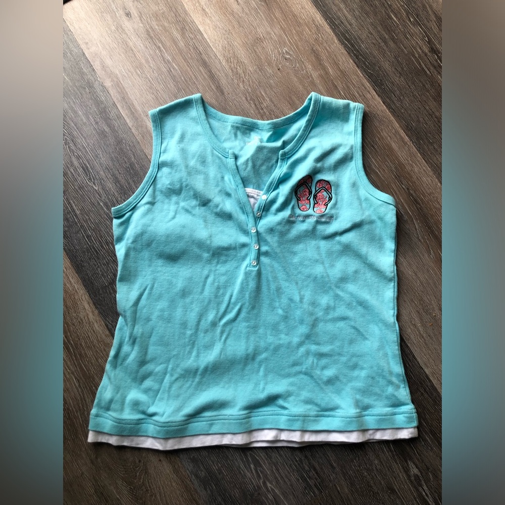 Y2K Sleeveless Layered Baby Blue Women’s Tank Size Small